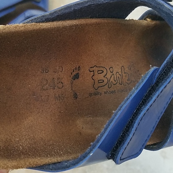 Birkenstock Blue Velcro Double Strap Sandal - Picture 3 of 10